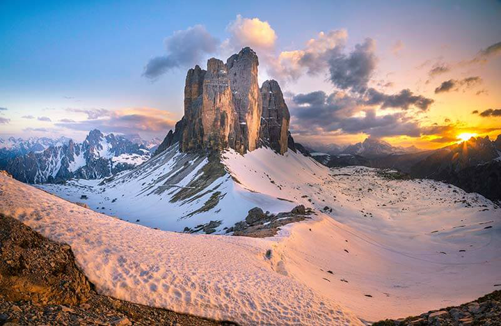 Three peaks of the Dolomites